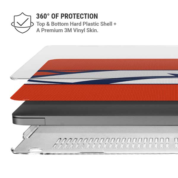NFL Denver Broncos Zone Block MacBook Pro 14in (2021-24) Case plus Skin