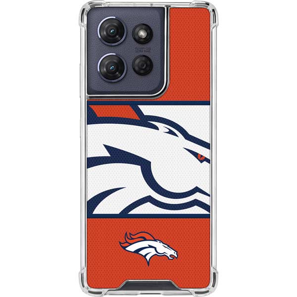 NFL Denver Broncos Zone Block Moto G Play 5G (2025) Clear Case