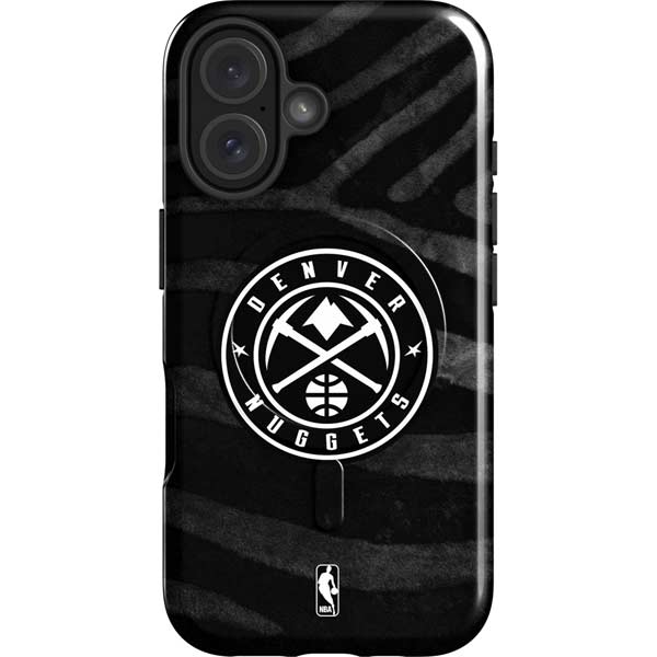 NBA Denver Nuggets Black Animal Print iPhone 16 Plus Magsafe Impact Case