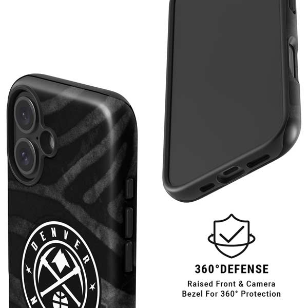 NBA Denver Nuggets Black Animal Print iPhone 16 Plus Magsafe Impact Case