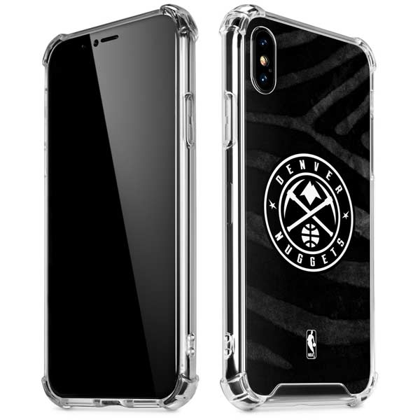 NBA Denver Nuggets Black Animal Print iPhone X/XS Clear Case