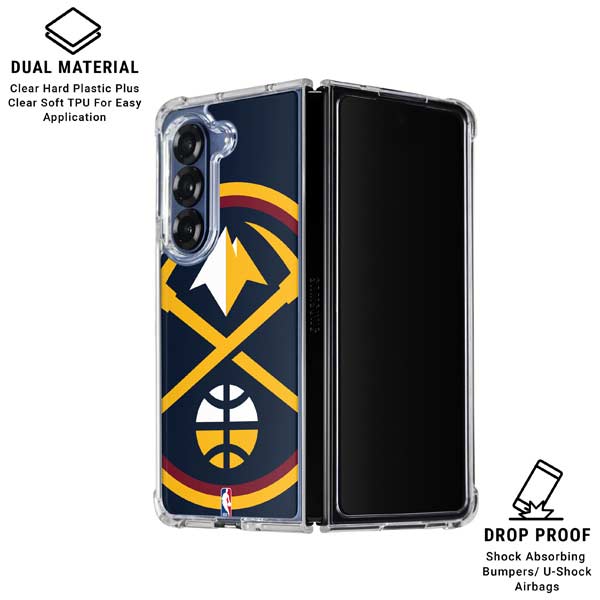 NBA Denver Nuggets Large Logo Galaxy Z Fold7 Clear Case