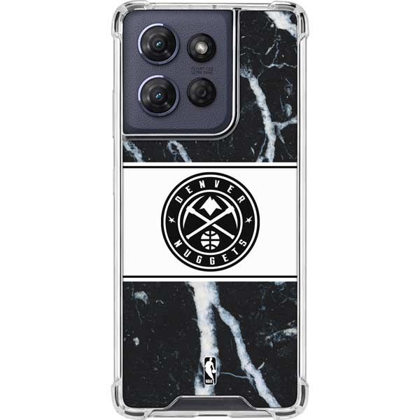 NBA Denver Nuggets Marble Moto G 5G (2025) Clear Case