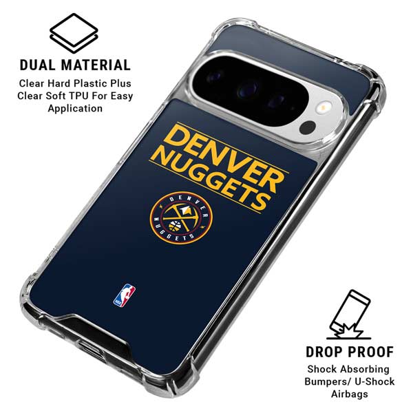 NBA Denver Nuggets Standard - Light Blue Google Pixel 10 Pro XL Clear Case