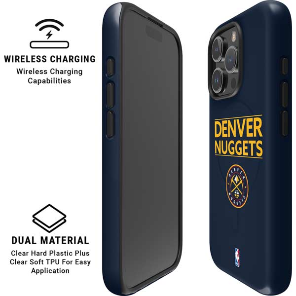 NBA Denver Nuggets Standard - Light Blue iPhone 16 Pro Magsafe Impact Case