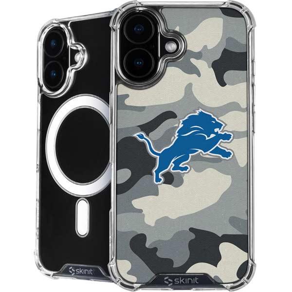 NFL Detriot Lions Camo iPhone 17 MagSafe Case