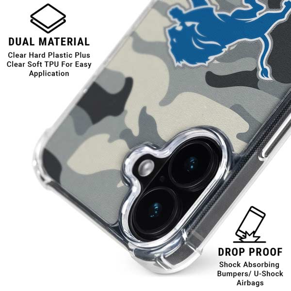 NFL Detriot Lions Camo iPhone 17 MagSafe Case