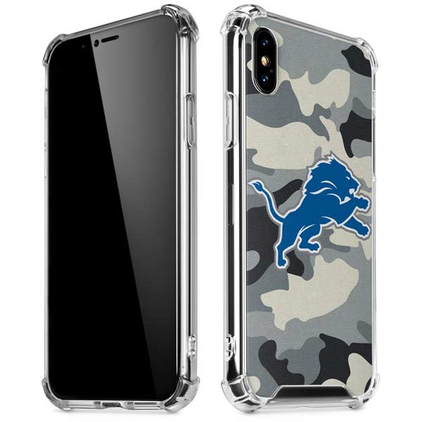 NFL Detriot Lions Camo iPhone X/XS Clear Case