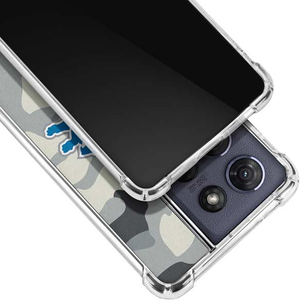 NFL Detriot Lions Camo Moto G 5G (2025) Clear Case