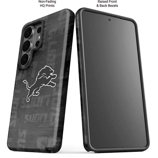NFL Detroit Lions Black & White Galaxy S26 Ultra Impact Case