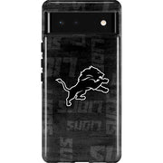 NFL Detroit Lions Black & White Pixel Cases