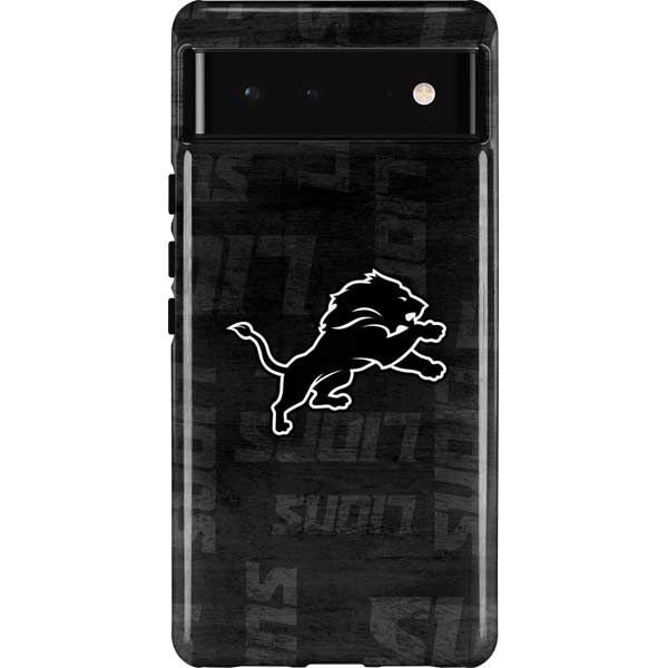 NFL Detroit Lions Black & White Pixel Cases