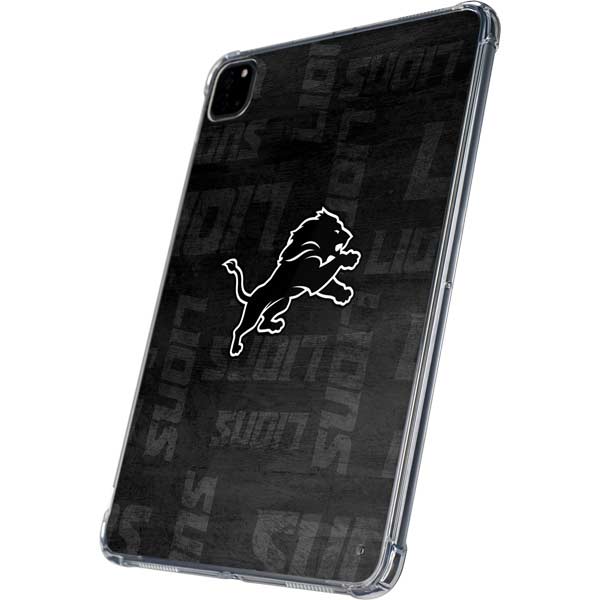 NFL Detroit Lions Black & White iPad Pro 11in (2024) Clear Case