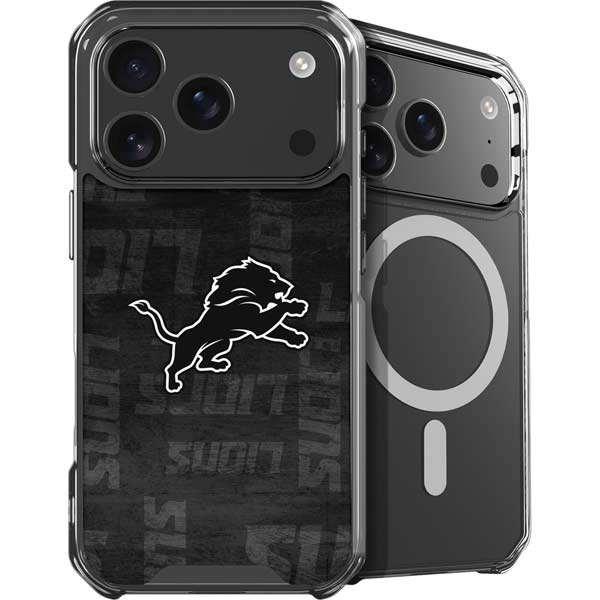 NFL Detroit Lions Black & White iPhone 17 Pro MagSafe Case