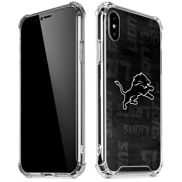 NFL Detroit Lions Black & White iPhone X/XS Clear Case