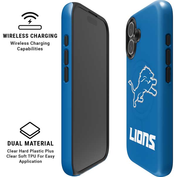 NFL Detroit Lions Distressed iPhone 16 Magsafe Impact Case