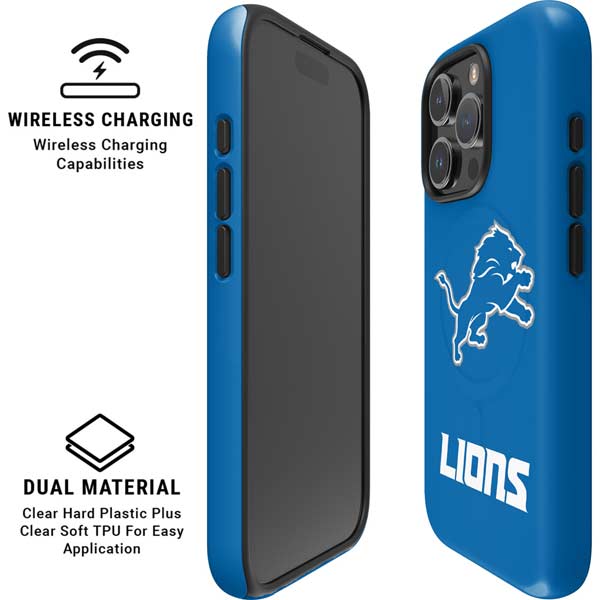 NFL Detroit Lions Distressed iPhone 16 Pro Max Magsafe Impact Case