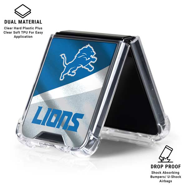 NFL Detroit Lions Galaxy Z Flip7 Clear Case