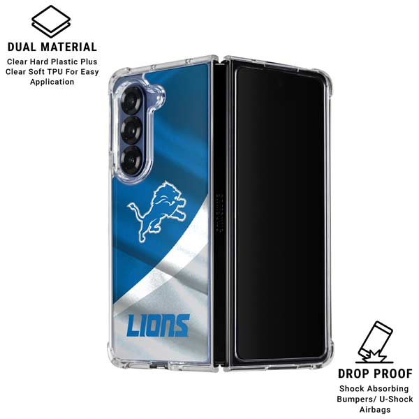 NFL Detroit Lions Galaxy Z Fold7 Clear Case