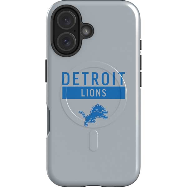 NFL Detroit Lions Grey Performance Series iPhone 16 Magsafe Impact Case