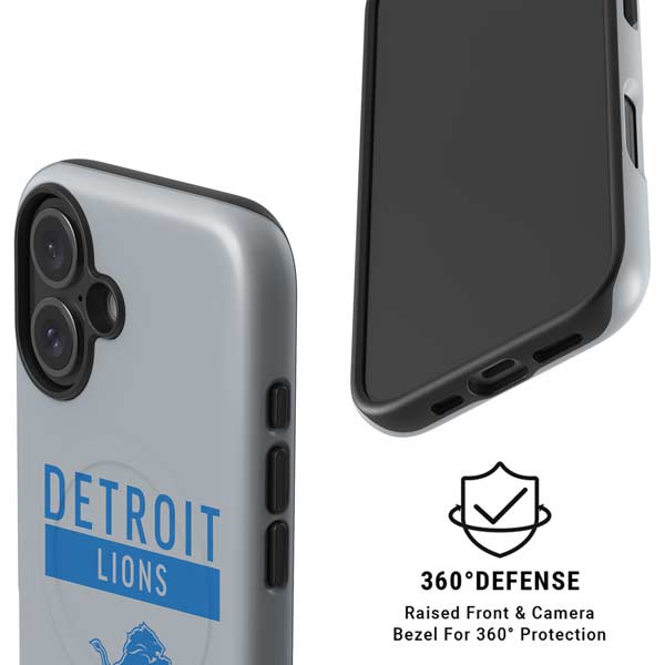 NFL Detroit Lions Grey Performance Series iPhone 16 Plus Magsafe Impact Case