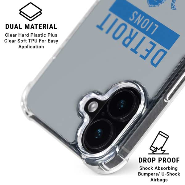NFL Detroit Lions Grey Performance Series iPhone 17 MagSafe Case
