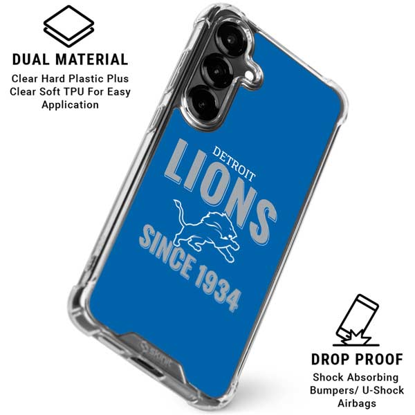 NFL Detroit Lions Helmet Galaxy S26 Clear Case