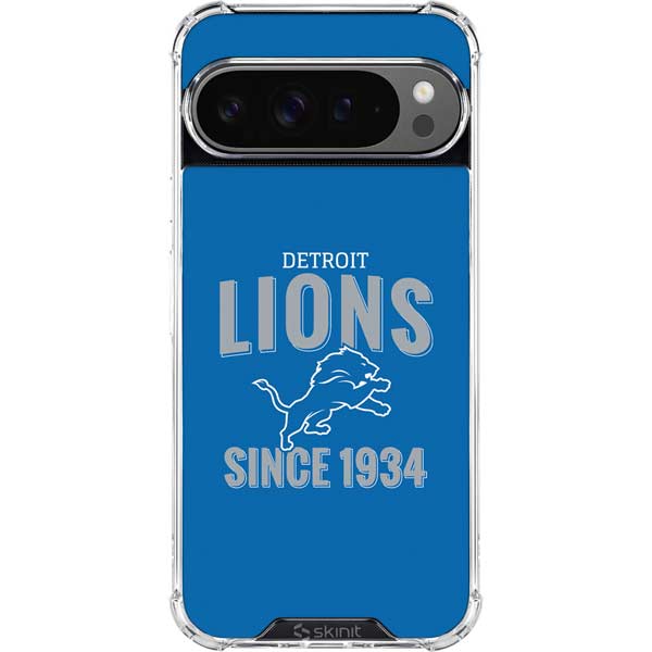 NFL Detroit Lions Helmet Google Pixel 10 Pro Clear Case