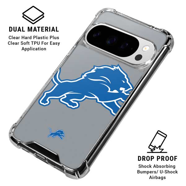 NFL Detroit Lions Large Logo Google Pixel 10 Pro Clear Case