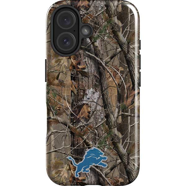 NFL Detroit Lions Realtree AP Camo iPhone 16 Magsafe Impact Case