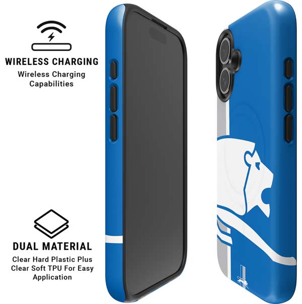 NFL Detroit Lions Retro Logo iPhone 16 Magsafe Impact Case