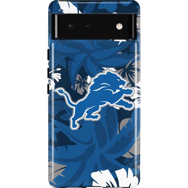 NFL Detroit Lions Tropical Print Pixel Cases