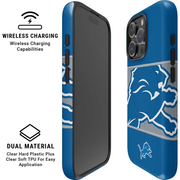 NFL Detroit Lions Zone Block iPhone 16 Pro Magsafe Impact Case