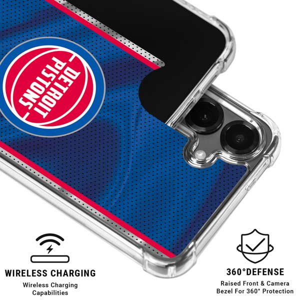 NBA Detroit Pistons Away Jersey Galaxy S26 Clear Case