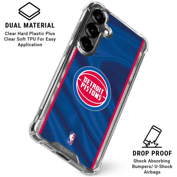 NBA Detroit Pistons Away Jersey Galaxy S26 Clear Case