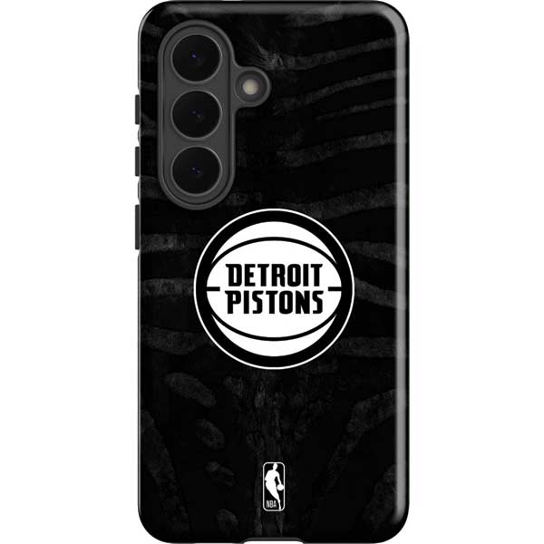 NBA Detroit Pistons Black Animal Print Galaxy S26 Plus Impact Case