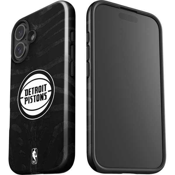 NBA Detroit Pistons Black Animal Print iPhone 17 Impact Case
