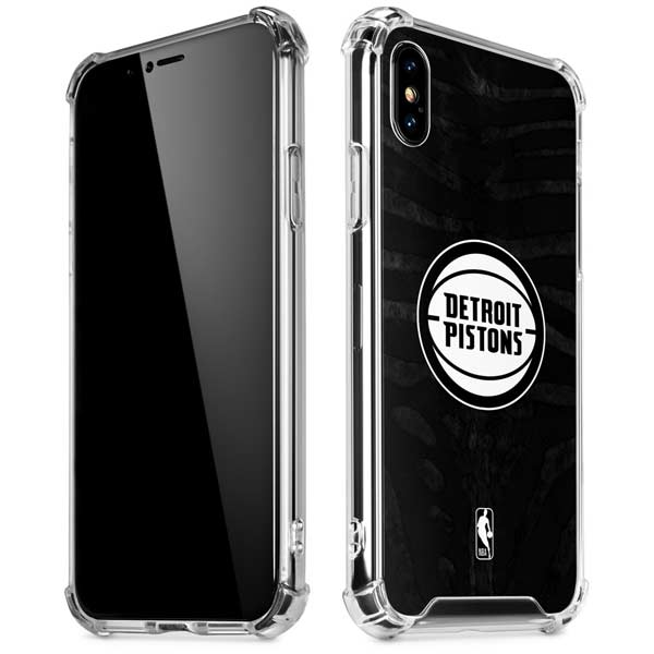 NBA Detroit Pistons Black Animal Print iPhone X/XS Clear Case