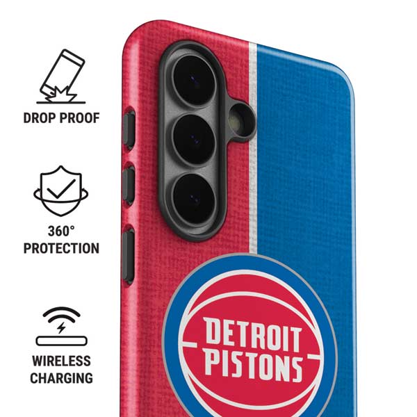 NBA Detroit Pistons Canvas Galaxy S26 Plus Impact Case