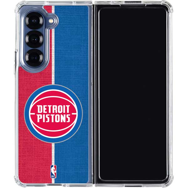 NBA Detroit Pistons Canvas Galaxy Z Fold7 Clear Case