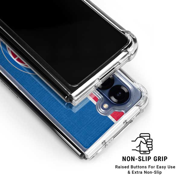 NBA Detroit Pistons Canvas Galaxy Z Fold7 Clear Case