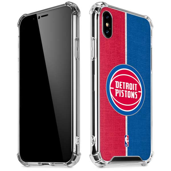 NBA Detroit Pistons Canvas iPhone X/XS Clear Case