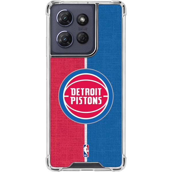 NBA Detroit Pistons Canvas Moto G 5G (2025) Clear Case