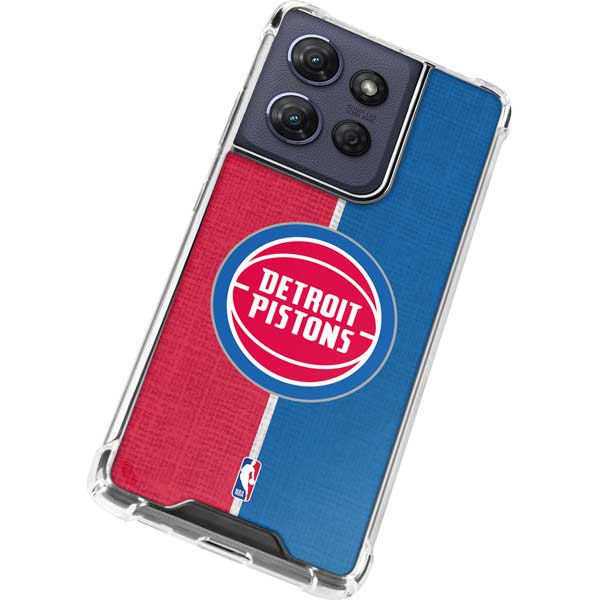 NBA Detroit Pistons Canvas Moto G 5G (2025) Clear Case