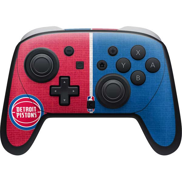 NBA Detroit Pistons Canvas Nintendo Switch 2 (2025) Pro Controller Skin