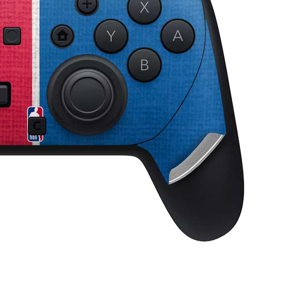 NBA Detroit Pistons Canvas Nintendo Switch 2 (2025) Pro Controller Skin