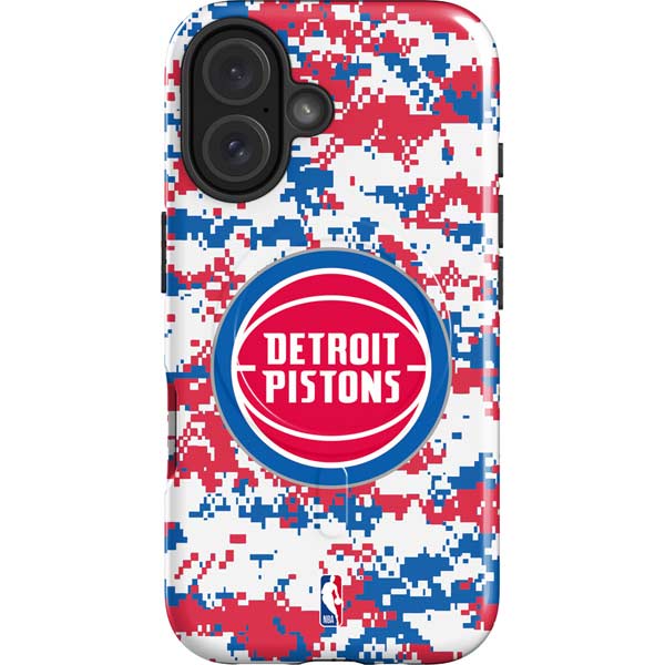 NBA Detroit Pistons Digi Camo iPhone 16 Plus Magsafe Impact Case