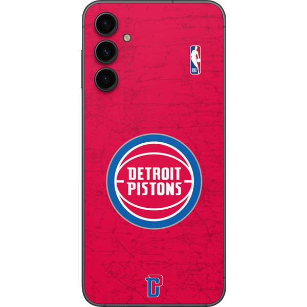 NBA Detroit Pistons Distressed Galaxy A14 5G Skin