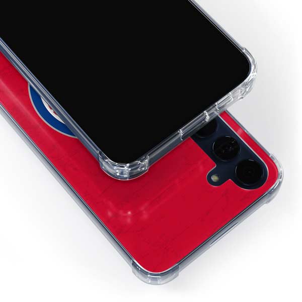 NBA Detroit Pistons Distressed Galaxy A35 5G Clear Case