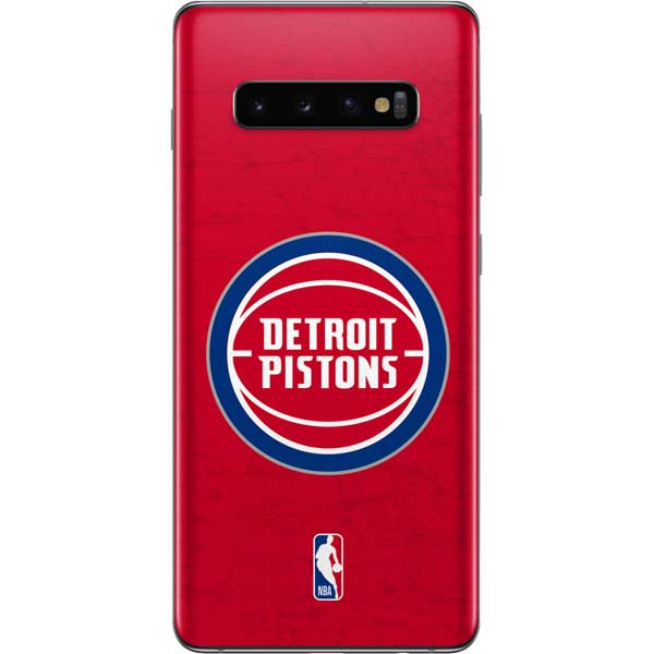 NBA Detroit Pistons Distressed Galaxy S10 Plus Skin